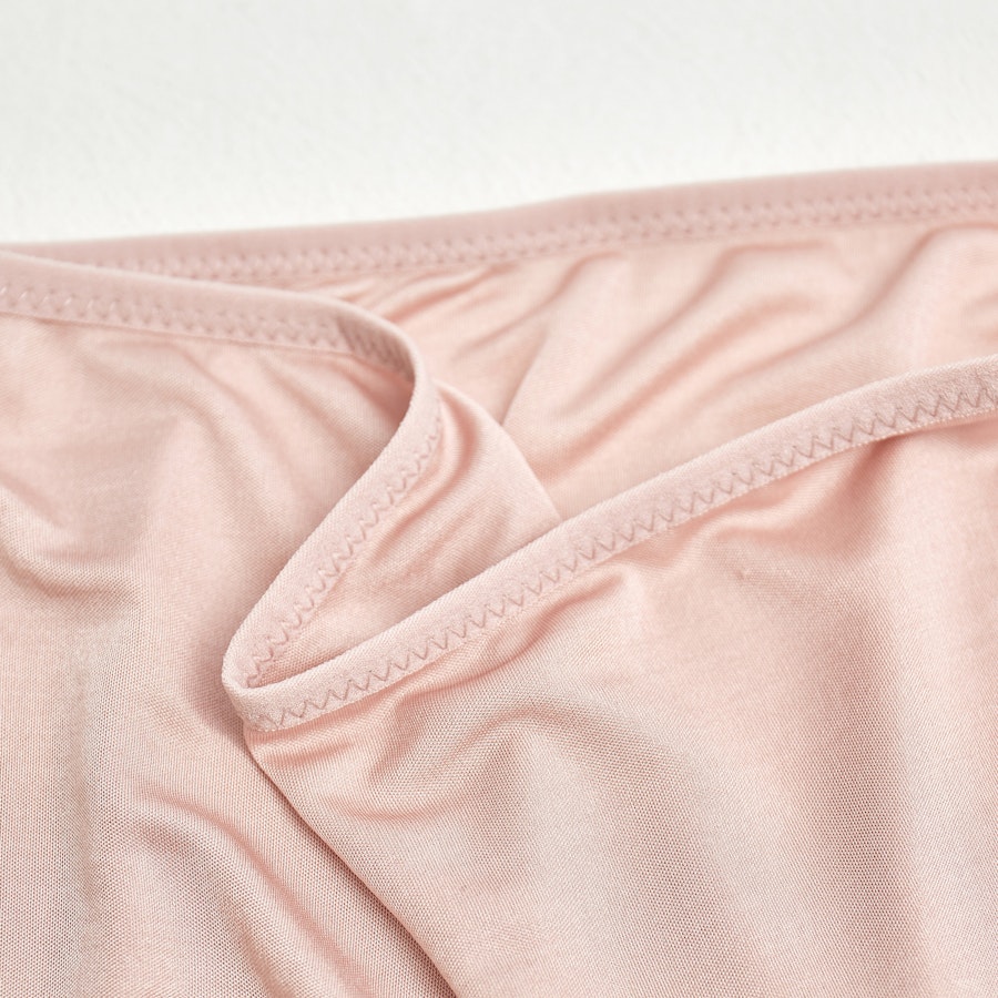 Knitted Silk High Rise French Cut Pantie | Charleston Pink Lady | Shimmer Collection Image # 149101