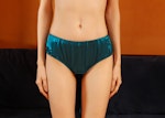 Turquoise Pure Mulberry Silk Bikini Panties | Mid Waist | 22 Momme | Float Collection Thumbnail # 149118