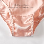 Baby Pink Pure Mulberry Silk Bikini Panties | Mid Waist | 22 Momme | Float Collection Thumbnail # 149209