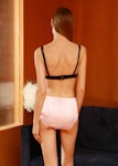 Baby Pink Pure Mulberry Silk French Cut Panties | High Waist | 22 Momme | Float Collection Thumbnail # 149261