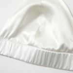 Pearl White | Handmade Pure Silk Bralettes | Vin Bras | No Padding No Wire | 19 Momme Silk Charmeuse Thumbnail # 177987