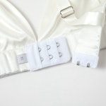Pearl White | Handmade Pure Silk Bralettes | Vin Bras | No Padding No Wire | 19 Momme Silk Charmeuse Thumbnail # 177994