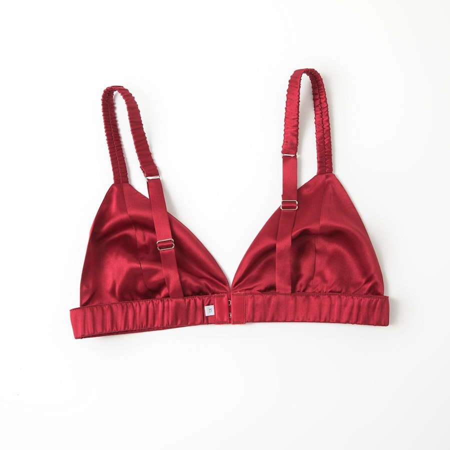 Ruby | Handmade Pure Silk Bralettes | Vin Bras | No Padding No Wire | 19 Momme Silk Charmeuse Image # 178188