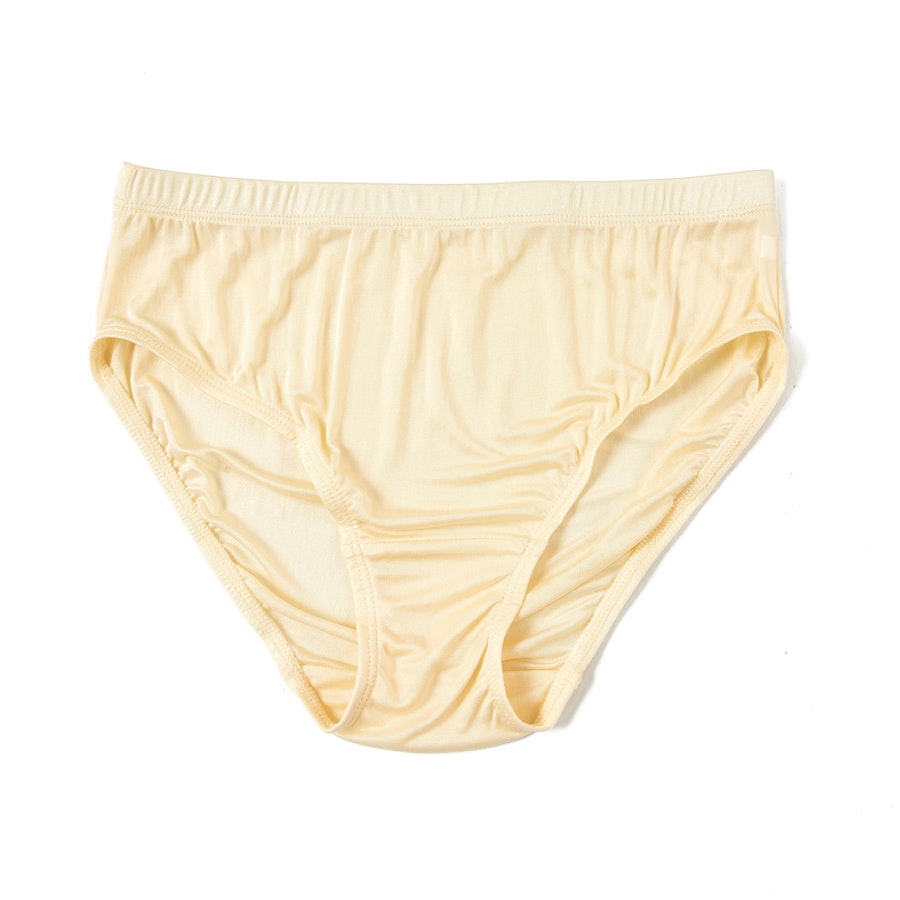 Knitted Silk Mid Rise French Cut Pantie | Blonde Pale Ale | Shimmer Collection Image # 149336