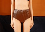 Taupe Pure Mulberry Silk French Cut Panties | High Waist | 22 Momme | Float Collection Thumbnail # 149432
