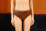 Taupe Pure Mulberry Silk Bikini Panties | Mid Waist | 22 Momme | Float Collection Thumbnail # 149517