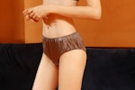 Taupe Pure Mulberry Silk Bikini Panties | Mid Waist | 22 Momme | Float Collection Thumbnail # 149518