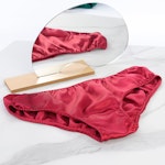 Ruby Pure Mulberry Silk Bikini Panties | Mid Waist | 22 Momme | Float Collection Thumbnail # 149636