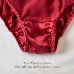 Ruby Pure Mulberry Silk Bikini Panties | Mid Waist | 22 Momme | Float Collection Thumbnail # 149638