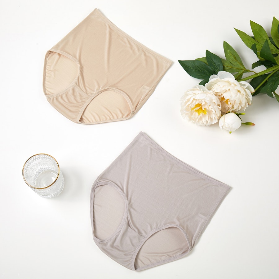 Knitted Silk High Rise French Cut Pantie | Bourbon Milk Punch | Shimmer Collection Image # 149725
