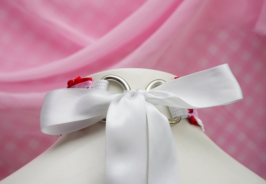 Pop My Cherry (Pink) Satin Ribbon Collar Image # 149974