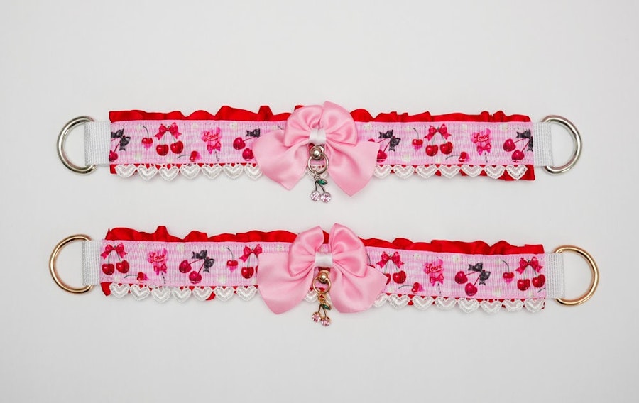 Pop My Cherry (Pink) Satin Ribbon Collar Image # 149975