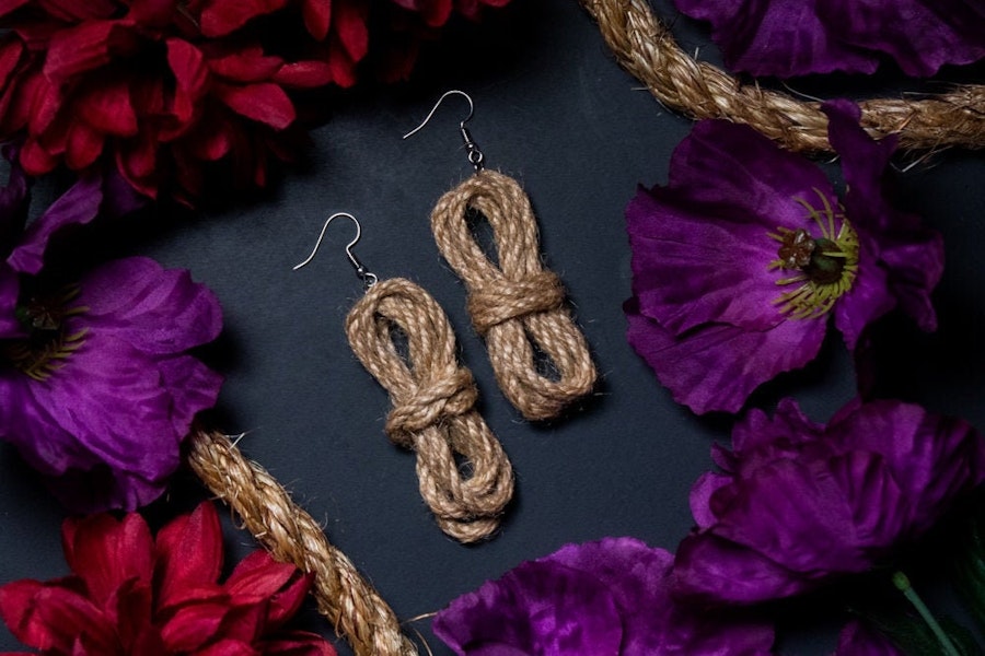 Shibari Rope Bundle Earrings