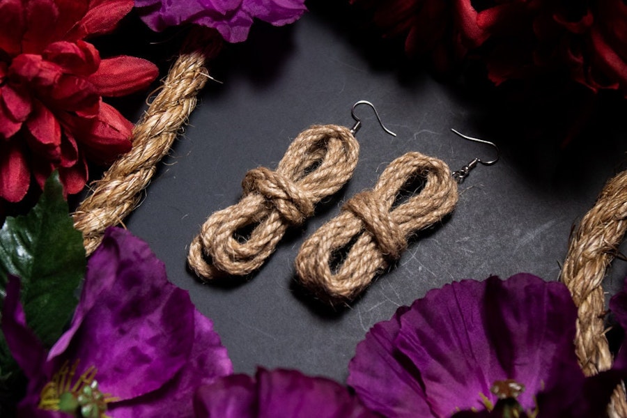 Shibari Rope Bundle Earrings Image # 150020
