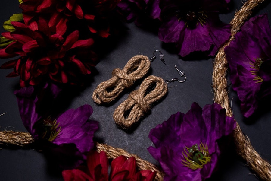 Shibari Rope Bundle Earrings Image # 150021