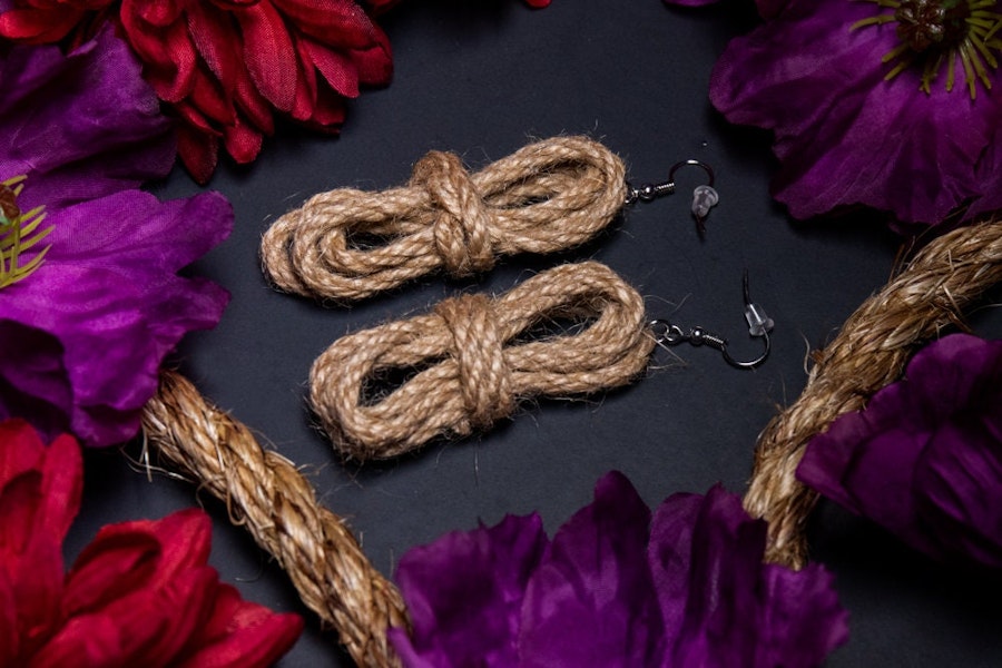 Shibari Rope Bundle Earrings Image # 150022
