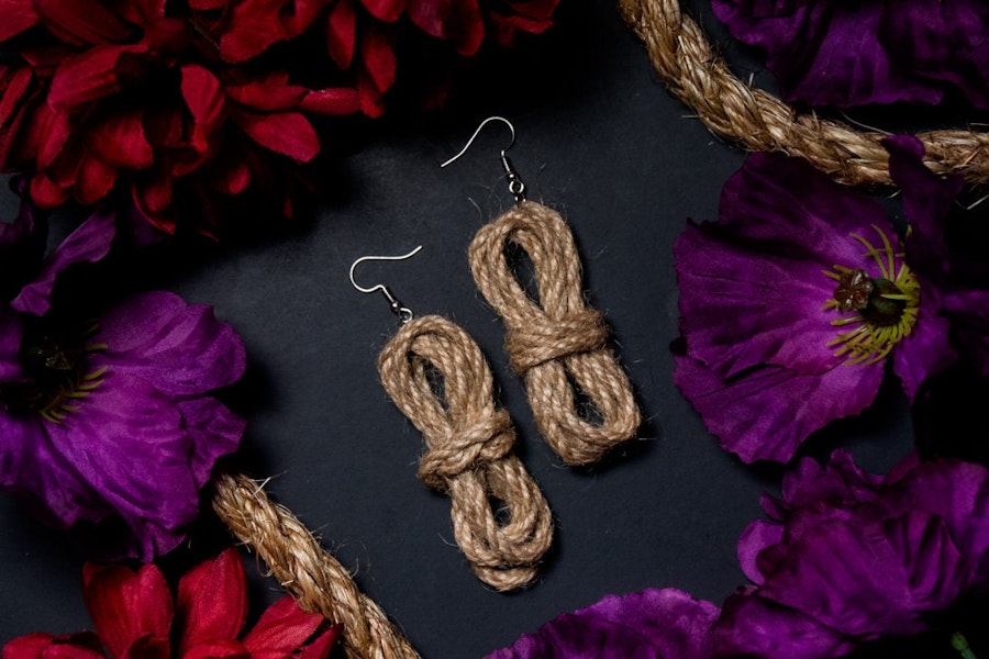 Shibari Rope Bundle Earrings Image # 150024