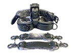 BDSM Restraints/Cuffs, Sheepskin Fleece Restraints, soft furry restraints, BDSM/Bondage Cuffs, Leather BDSM Set, Bondage Set Thumbnail # 154418