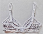 White snake soft cup TOUCH bra. Wire free bralette. Natural shape for comfortable fit. Handmade to order lingerie in your size Thumbnail # 172969