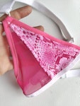 Pink snake BABE mesh bra. Soft cup see thru sexy bralette. Wire free hot underwear. Handmade to order in your size lingerie Thumbnail # 172988