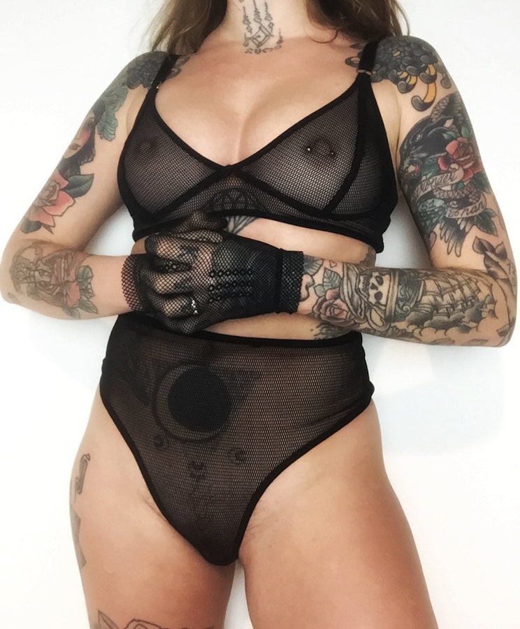 Black mesh TOUCH sheer bra. See thru wire free soft cup bralette. Custom sizing underwear. Handmade to order in your size sexy lingerie. Image # 173026