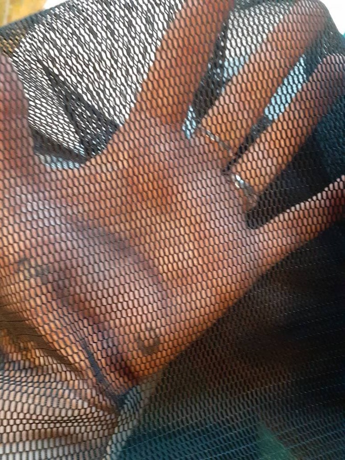 Black mesh VENUS thong. See thru high waist cheeky V cut underwear. Handmade to order sheer sexy lingerie. Image # 173119