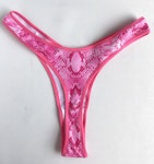 Hot pink VENUS snake thong. High cut sexy 80s retro style underwear. Comfort fit. Handmade to order in your size Thumbnail # 173168