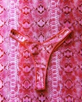 Hot pink VENUS snake thong. High cut sexy 80s retro style underwear. Comfort fit. Handmade to order in your size Thumbnail # 173169