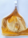 Honeycomb velvet TOUCH bra. Soft cup, underwire free. Natural shape for all day comfort. Handmade to order lingerie in your size. Thumbnail # 173173