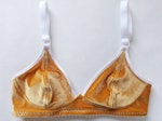 Honeycomb velvet TOUCH bra. Soft cup, underwire free. Natural shape for all day comfort. Handmade to order lingerie in your size. Thumbnail # 173177