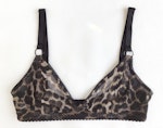 Leopard sheer TOUCH bra. Patterned see thru mesh, soft cup underwire free for comfort & natural shape. Handmade to order in your size. Thumbnail # 173204