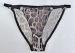 Leopard see thru LILITH mesh knickers. Sexy gift for wife, girlfriend. Erotic sheer panties. Handmade to order lingerie in your size Thumbnail # 173212