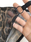 Leopard see thru LILITH mesh knickers. Sexy gift for wife, girlfriend. Erotic sheer panties. Handmade to order lingerie in your size Thumbnail # 173213