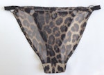 Leopard see thru LILITH mesh knickers. Sexy gift for wife, girlfriend. Erotic sheer panties. Handmade to order lingerie in your size Thumbnail # 173216