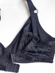 Black velvet TOUCH underwire free bra. Natural shape soft cup underwear. Handmade to order in your size. Thumbnail # 173241