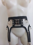 clear vynil harness set transparent vynil gothic alternative fashion under bust harness and garter belt set Thumbnail # 175362