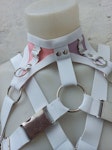 pastel color underbust harness/white trim Thumbnail # 175314