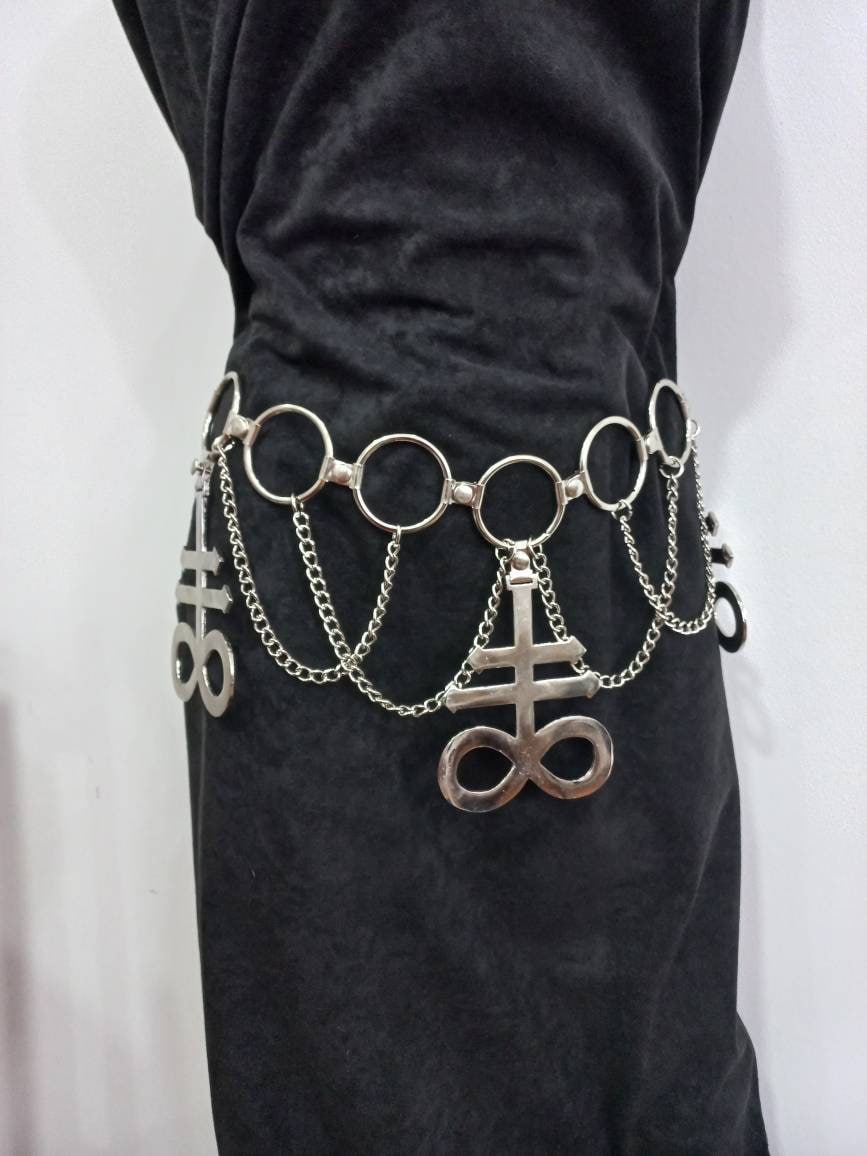 chain belt ( leviathan, crescent moon,thelema) photo