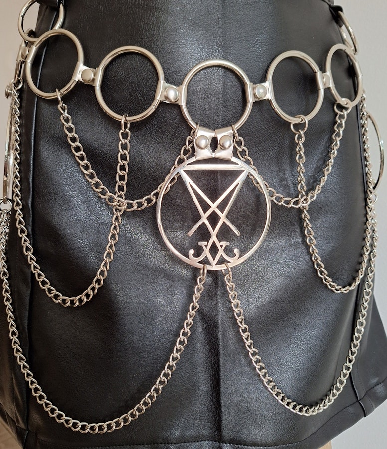 chain belt ( cross,ankh cross,pentagram,sigil) Image # 175219