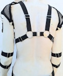 mesh rave outfit black mesh gothic festival wear elastic harness lingerie set Thumbnail # 175559