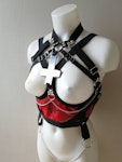 Red baphomet harness with inverted cross Thumbnail # 175819