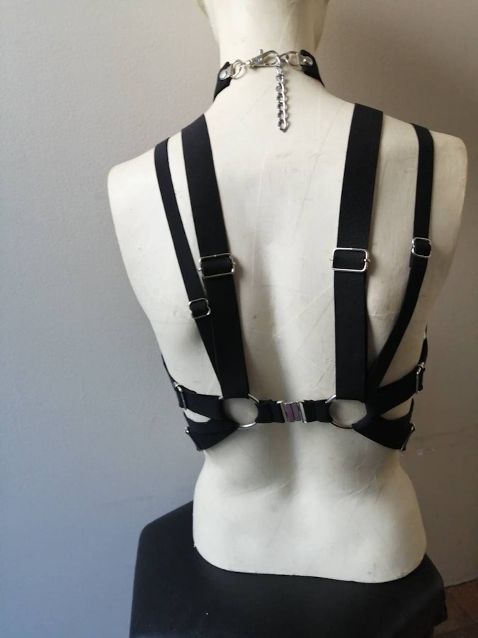 Faux leather harness top (moon) Image # 175779