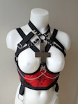 Red baphomet harness with inverted cross Thumbnail # 175820