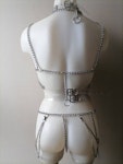Sinnistra set transparent vynil belt harness full body clear vynil lingerie chain body set Thumbnail # 176562