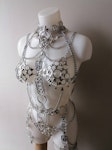 Sinnistra set transparent vynil belt harness full body clear vynil lingerie chain body set Thumbnail # 176560