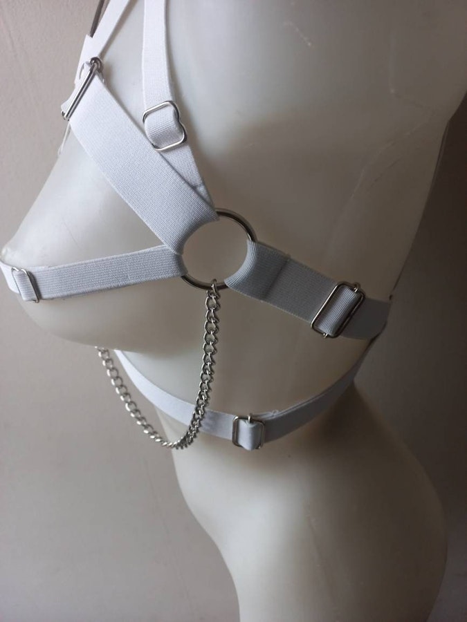 white/ black elastic harness Image # 175878