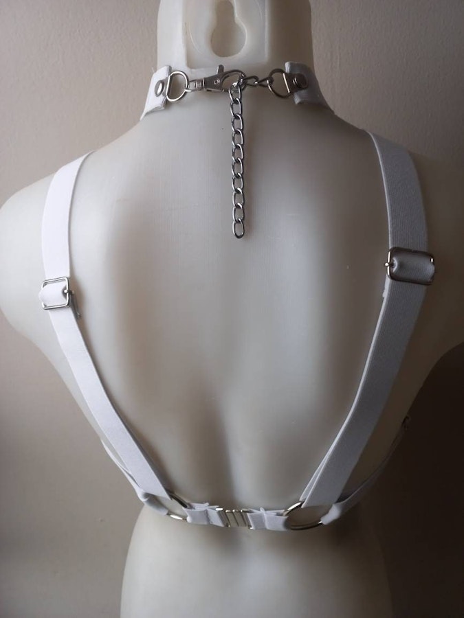 white/ black elastic harness Image # 175879