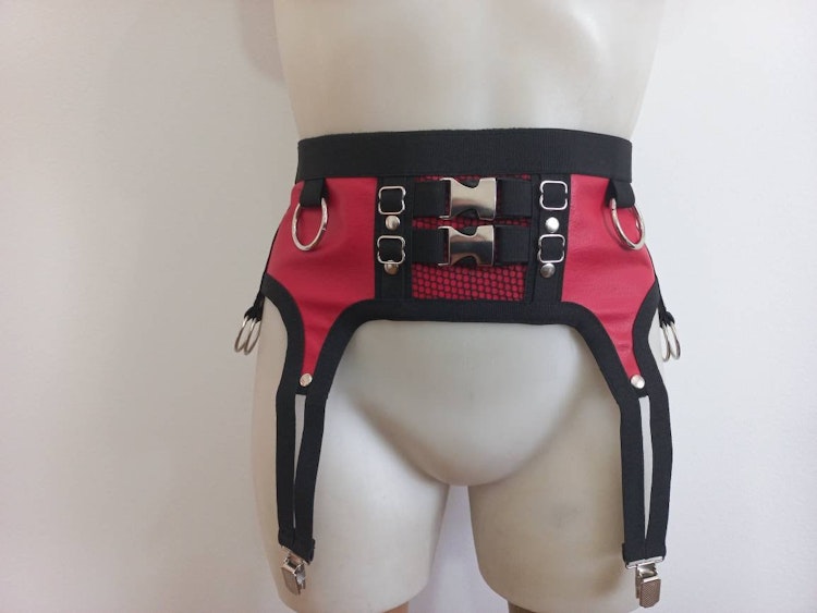 faux leather garter belt photo