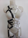 full body elastic harness ( black and white) Thumbnail # 176499