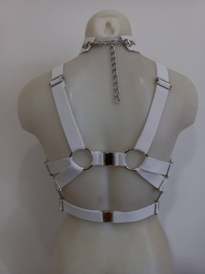 bright color elastic harness/white trim Image # 175900